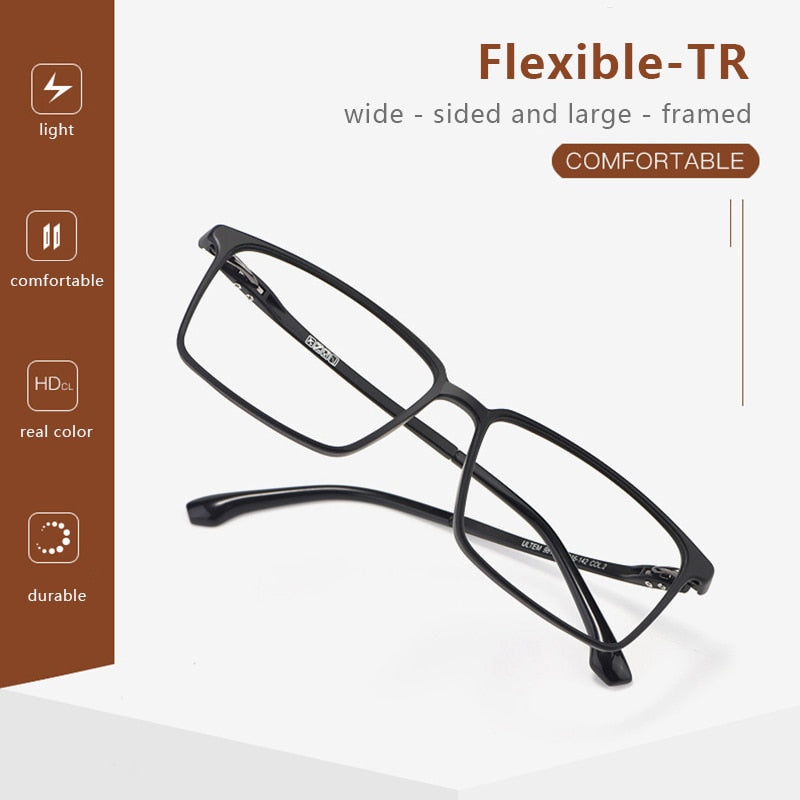 Square Frame Progressive Photochromic Reading Glasses Men High Quality TR90 Hyperopia Glasses Multifocal Transition Eyeglass 225 - mybesthealthandwellness