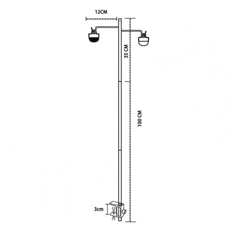 Outdoor Camping Hiking Aluminum Alloy Foldable Lamp Post Pole Portable Fishing Hanging Light Fixing Stand Holder Lantern Stand - mybesthealthandwellness