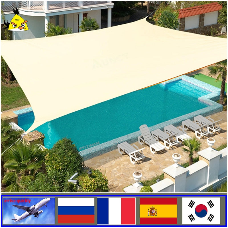 Outdoor waterproof sunshade 420D sunshade sunshade sail camping sunshade cloth large outdoor canopy garden courtyard 4x5m 3x6m - mybesthealthandwellness