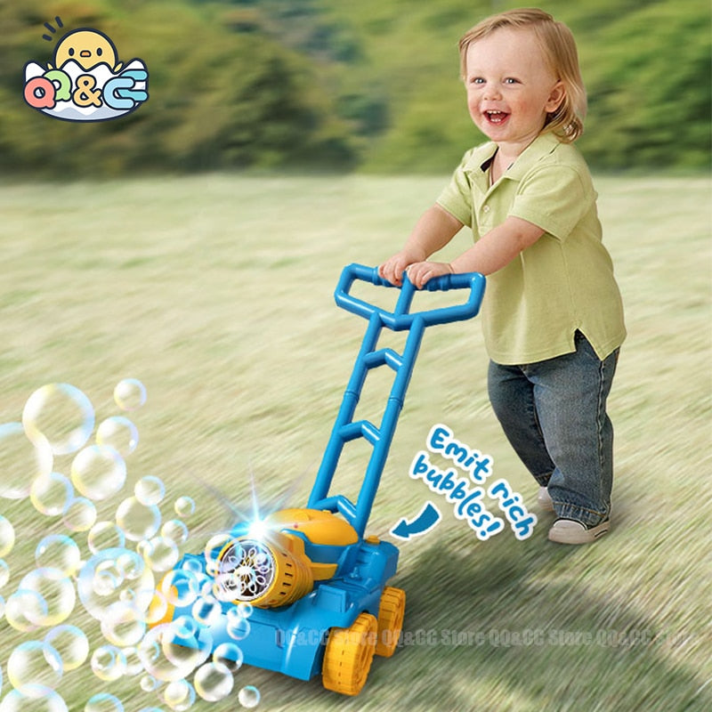 Automatic Lawn Mower Bubble Machine Weeder Soap Maker Blower Baby Activity Walker for Outdoor Kids Toys For Children Gift Boys - mybesthealthandwellness