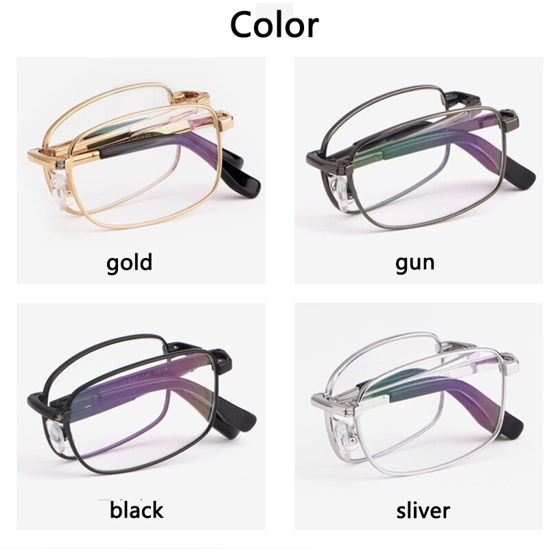 Custom Pure Titanium Foldable Prescription Glasses Unisex Multifocal Transition Reading Glasses Photochromic Portable Ultralight - mybesthealthandwellness