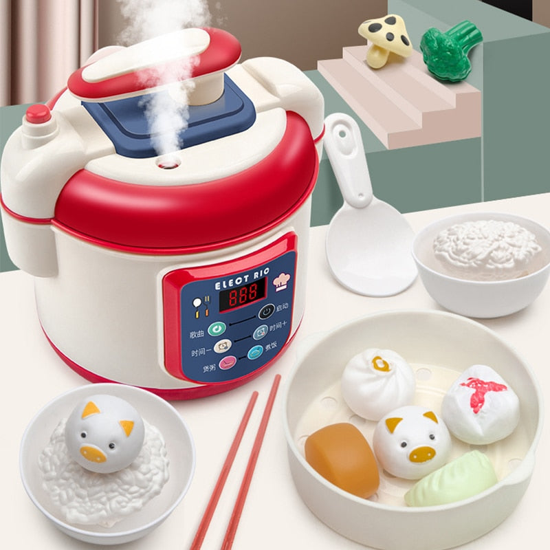 Kitchen Toys Mini Food Children Spray Electric Rice Cooker Toy Playing House Simulation Cooking Early Education For Girls Toys - mybesthealthandwellness