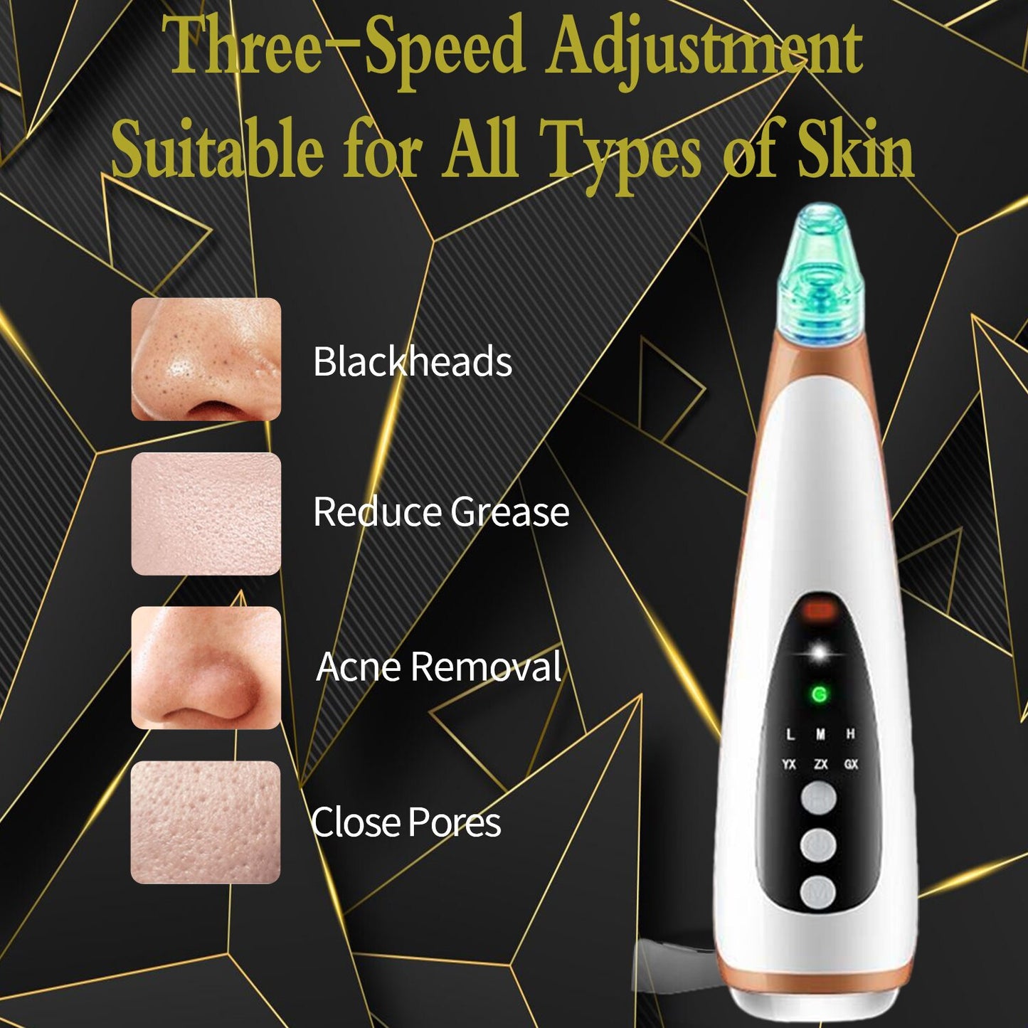 Blackhead Remover Electric,Vacuum Suction Blemish Cleaner Face Care Tool Pore Nose Acne Pimple Needle Tag Removal - mybesthealthandwellness