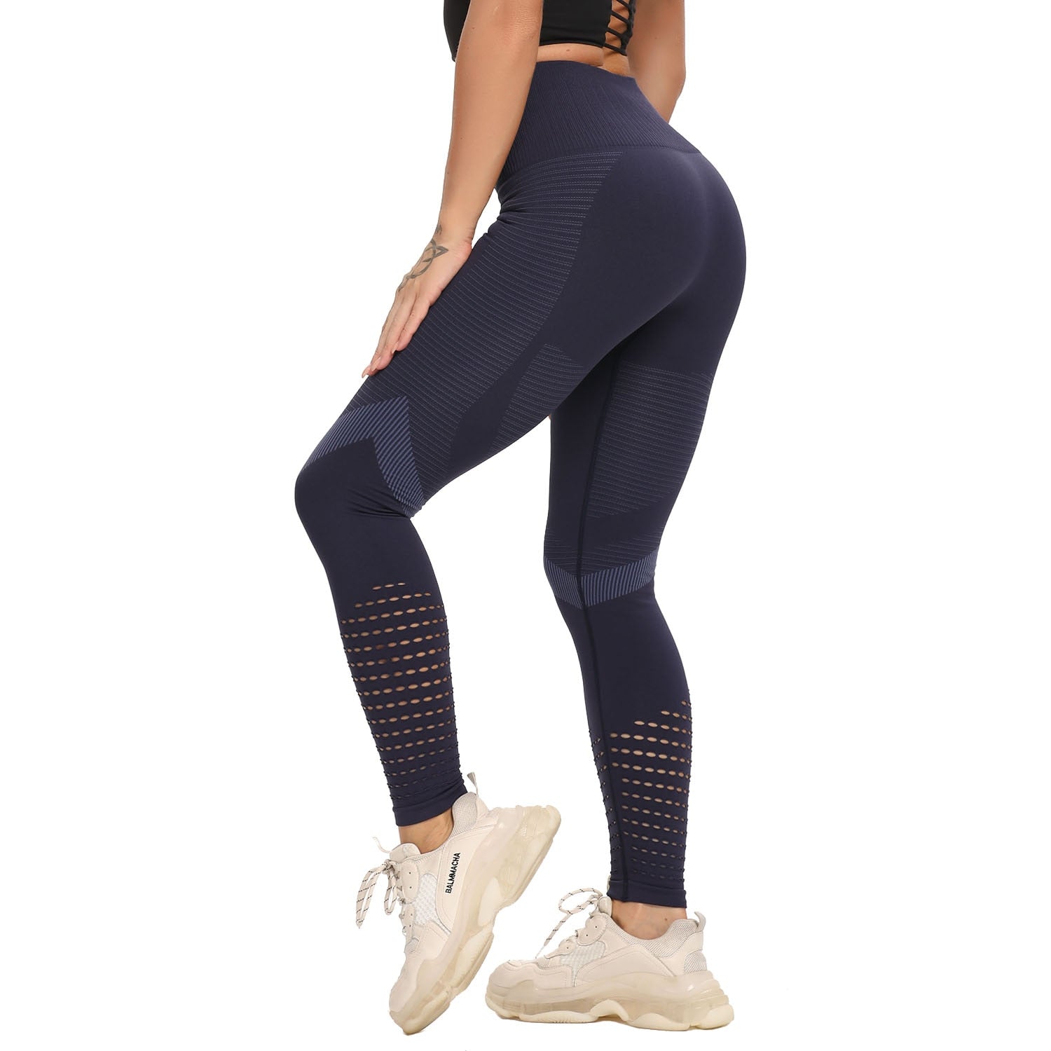 Seamless Yoga Pants Women Leggings High Waist Workout Running Sportwear Push Up Gym Trousers  Hollow Fitness Trainning Leggings - mybesthealthandwellness