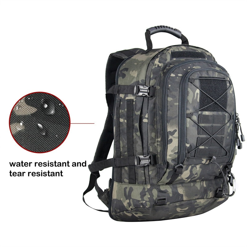 60L Military Tactical Backpack Army Molle Assault Rucksack 3P Outdoor Travel Hiking Rucksacks Camping Hunting Climbing Bags - mybesthealthandwellness