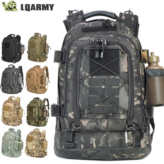 60L Military Tactical Backpack Army Molle Assault Rucksack 3P Outdoor Travel Hiking Rucksacks Camping Hunting Climbing Bags - mybesthealthandwellness